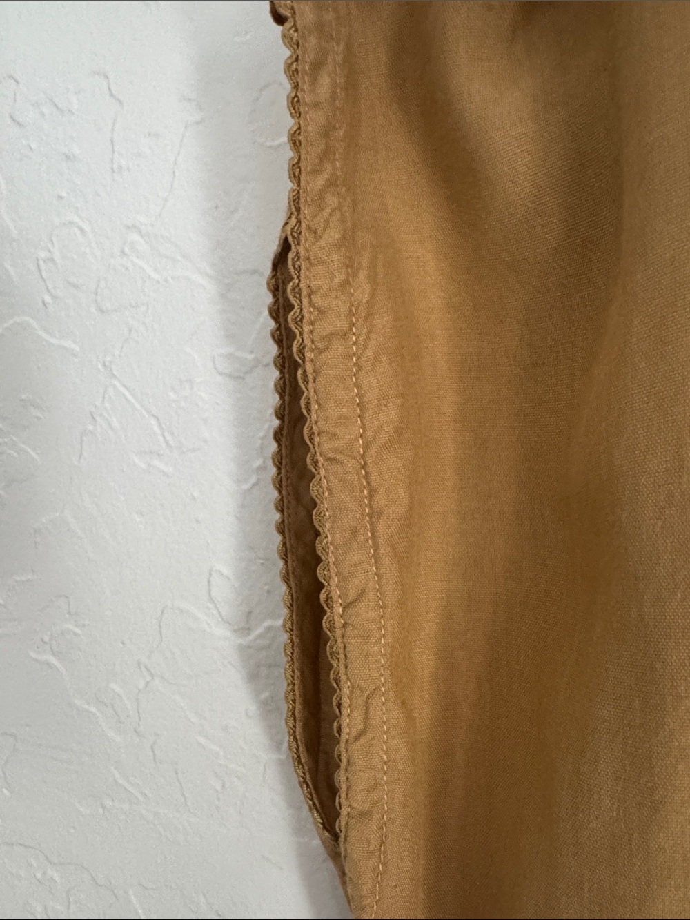 $5 CLOSET CLOSING Vintage 80s 90s Tan Blouse Floral Embroidery Cottagecore Top - Picture 6 of 10